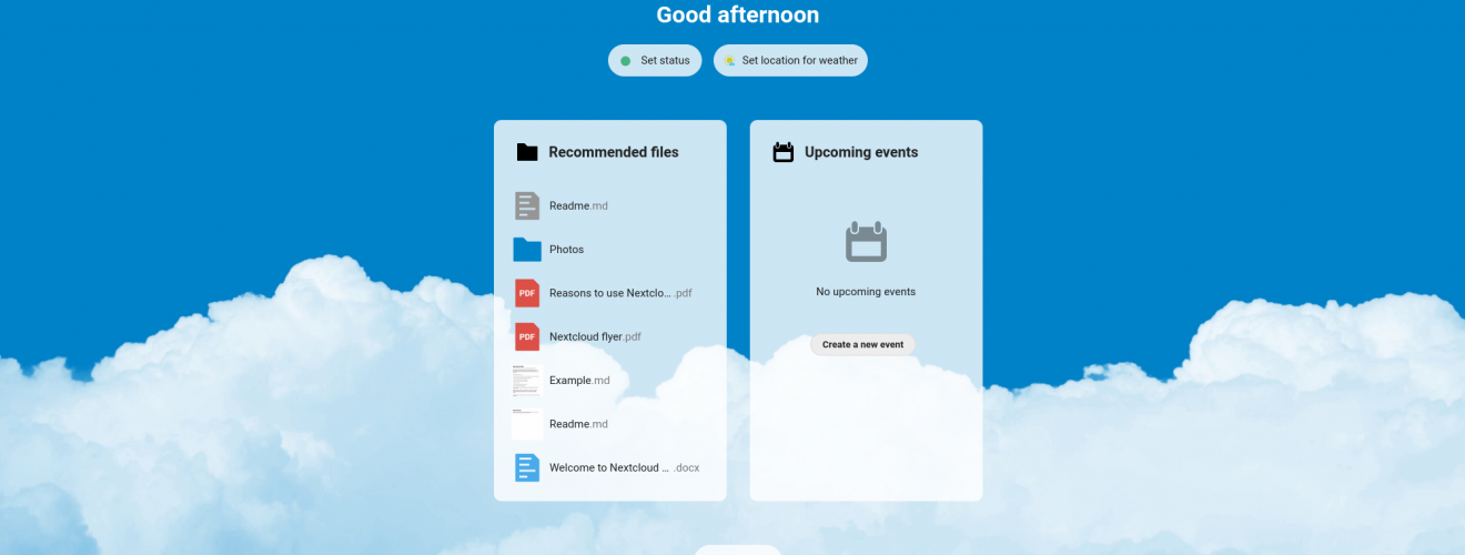 NextCloud Dashboard